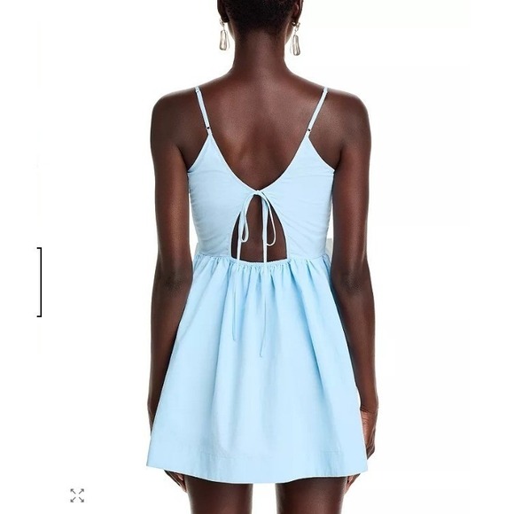 Ciao Lucia Neroni Mini Dress Womens M Ice Blue Bow Vintage Inspired Coquette NWT - Picture 4 of 16